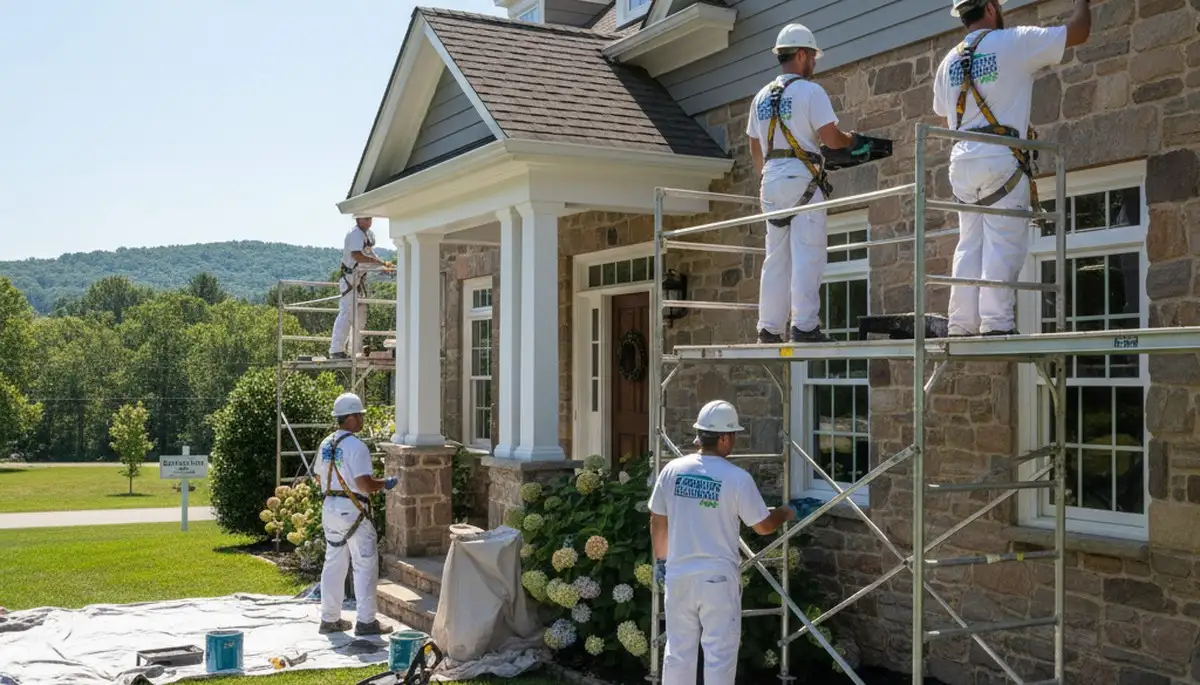 Painting contractors in Allentown, PA providing professional interior and exterior painting services
