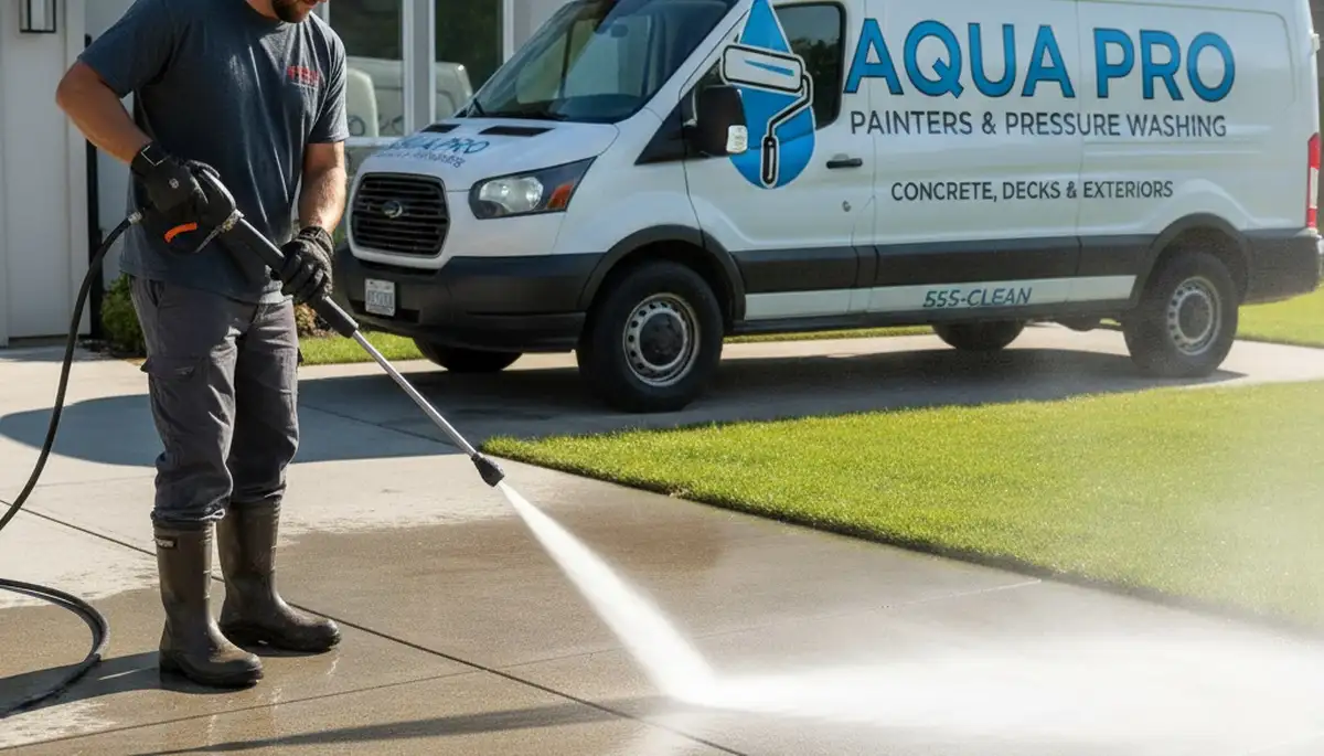 Concrete pressure cleaning in Allentown, PA for driveways, patios, and walkways