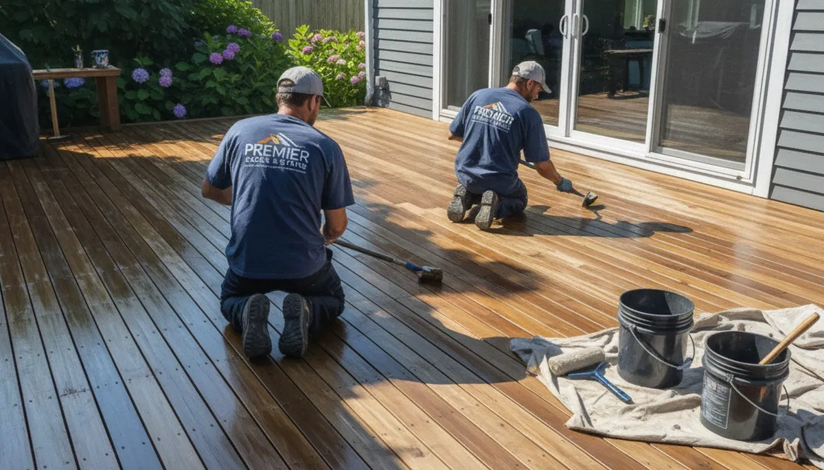 Deck painting in Allentown, PA for durable weather protection and a fresh, polished outdoor finish
