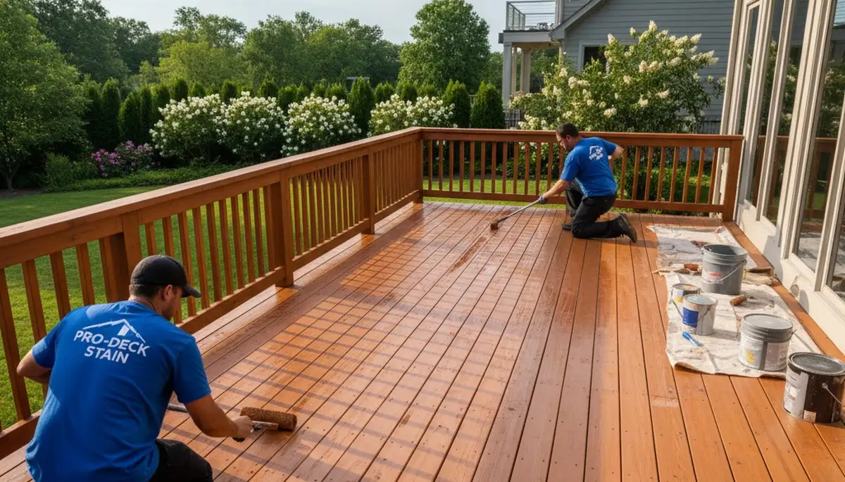 Professional deck staining service in Allentown, PA by Allentown Paint Pros