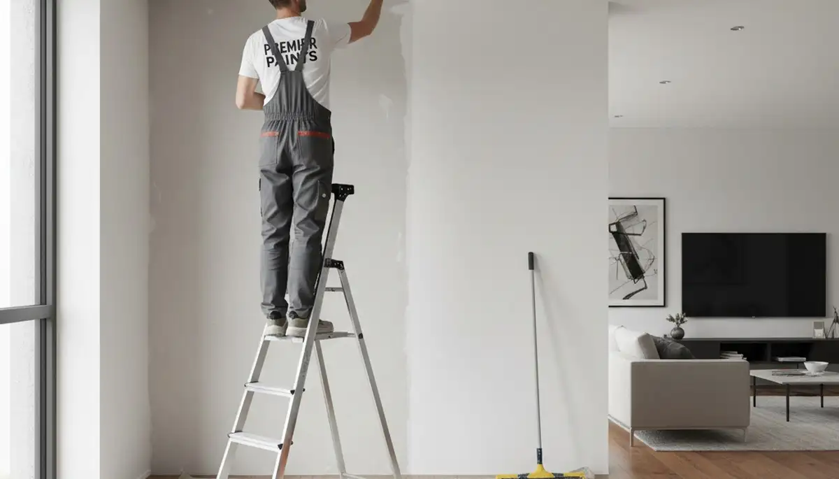 Allentown, PA painters repairing drywall crack and wall damage for a smooth finish