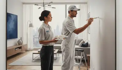 Allentown PA painters repairing interior wall touch-ups and paint scuffs