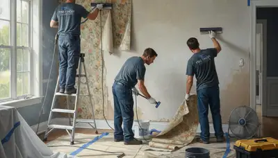 Wallpaper removal in Allentown, PA for smooth wall prep by Allentown Paint Pros