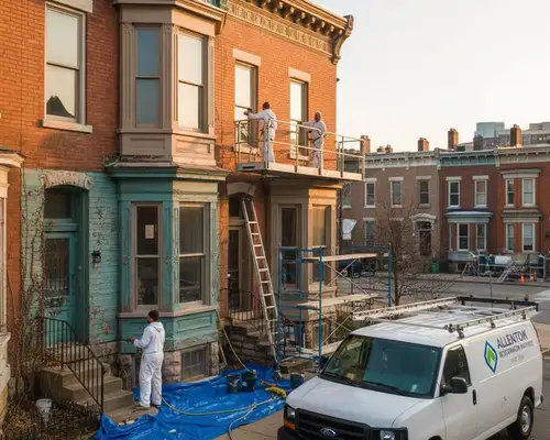 Exterior painting for weathered homes in Allentown, PA by professional painters